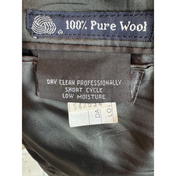 BURBERRYS' dark beige 100% wool mens suit jacket blazer 46R (no size tag) - Picture 12 of 13